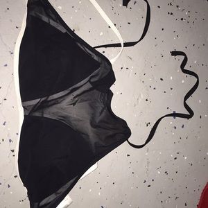 Mesh and white swimsuit top/ sports bra